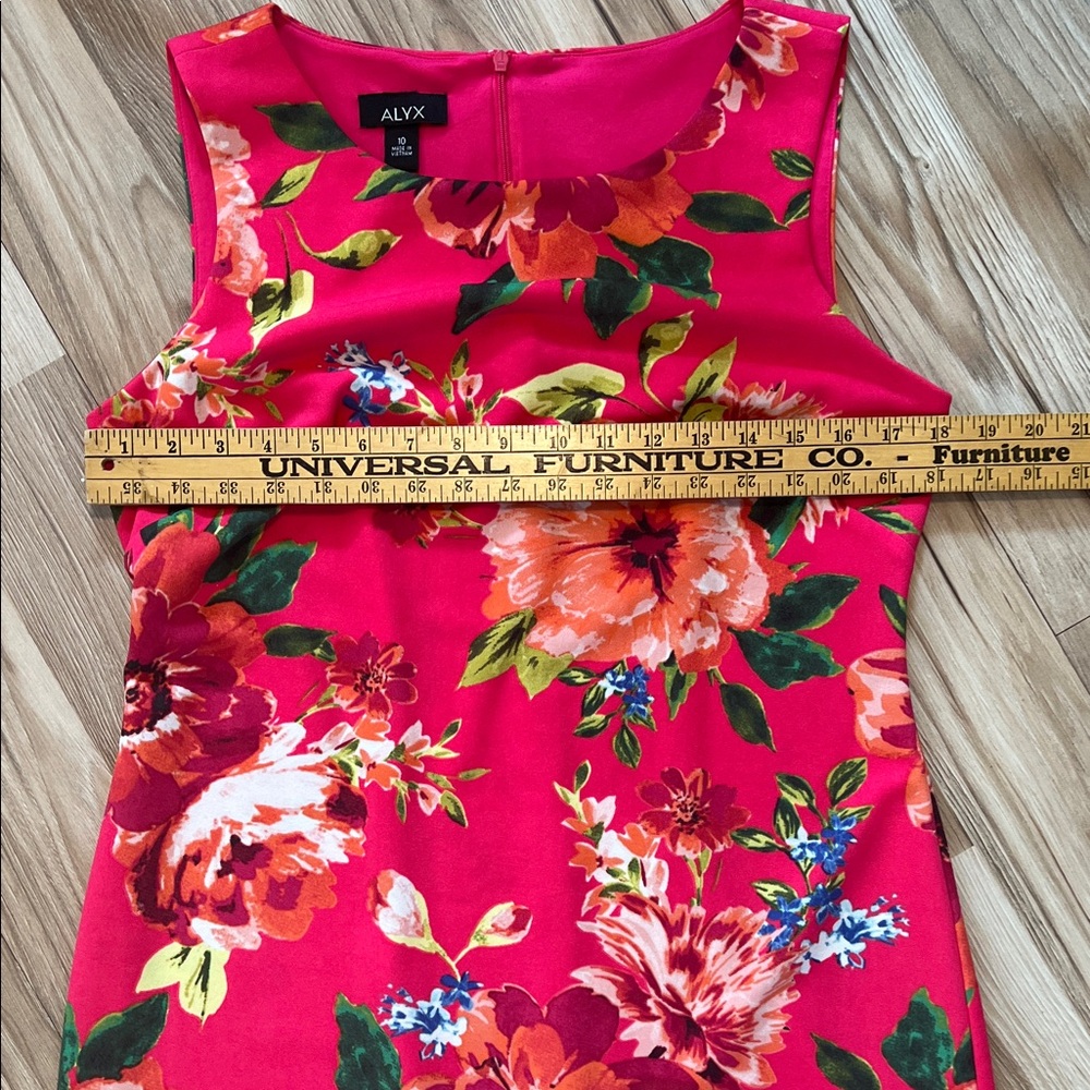 Alyx Vibrant Floral Midi Dress - Pink floral size 10 - Picture 6 of 7
